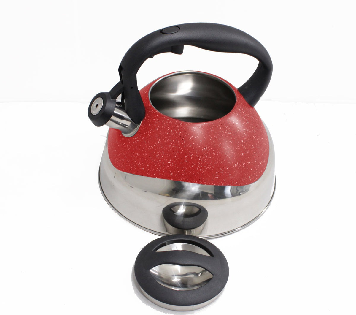 Speckled And Polished Two Tone Whistling Kettle (3L)