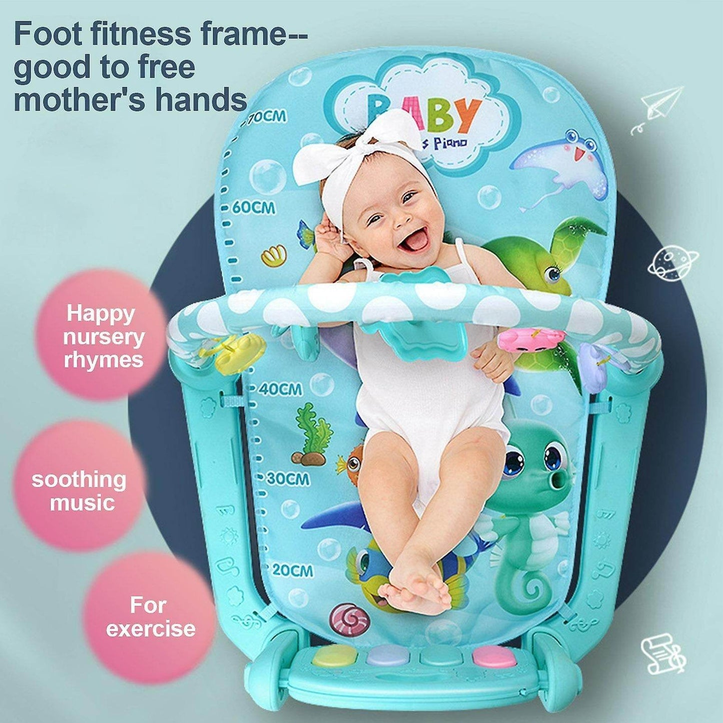 Baby Piano Fitness Play Gym With Music