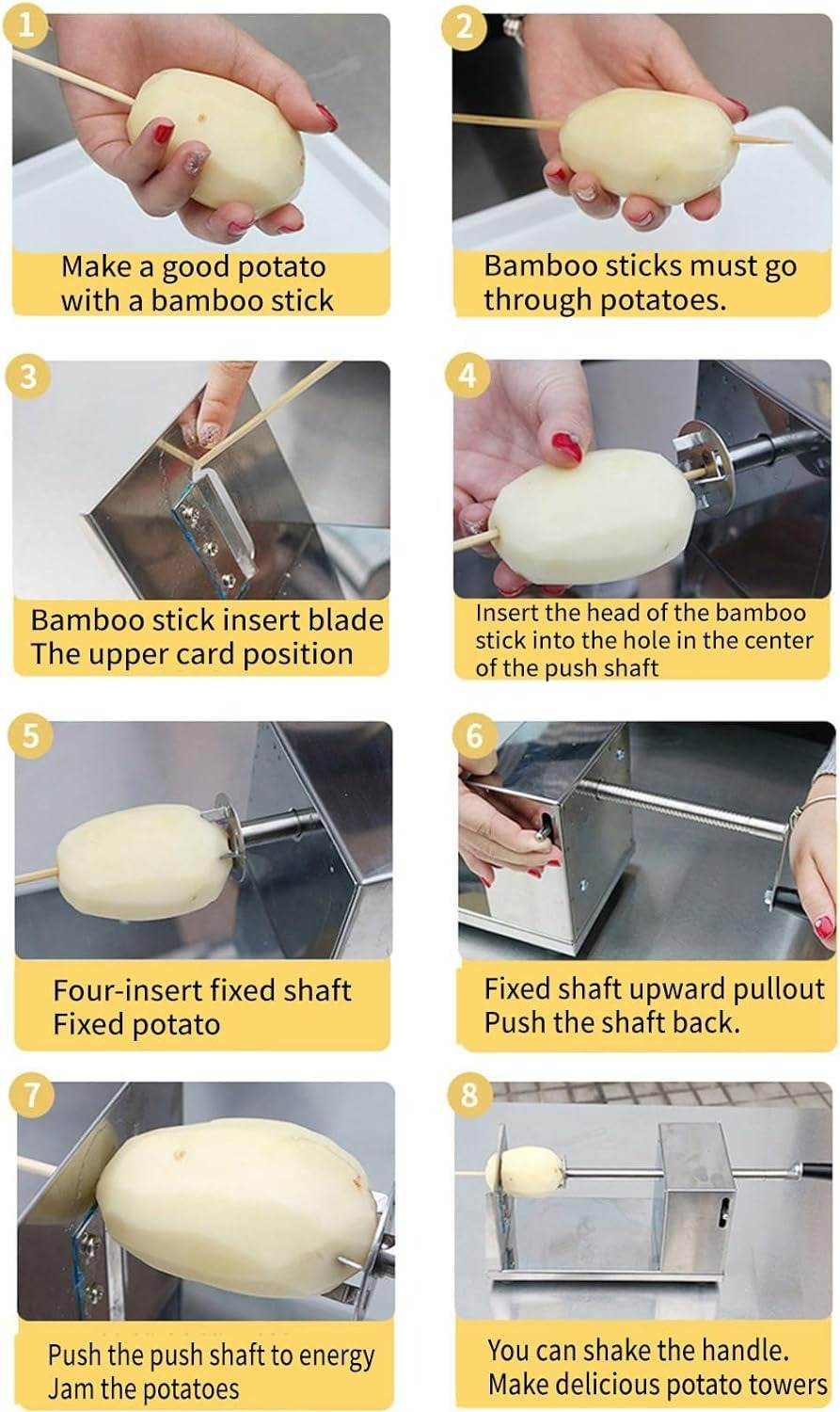 Hand Rotating Potato Tower Machine - DMC Wholesale