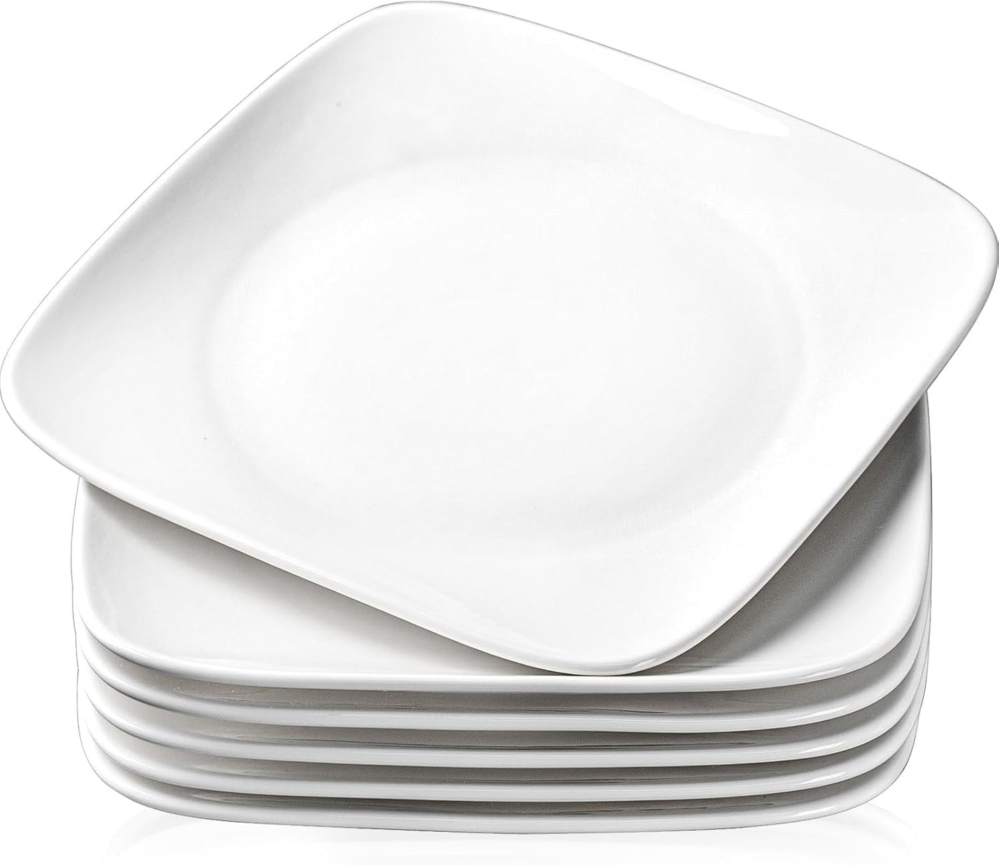 Rounded Square Melamine Plates (Large)(24cm)(6 pcs)