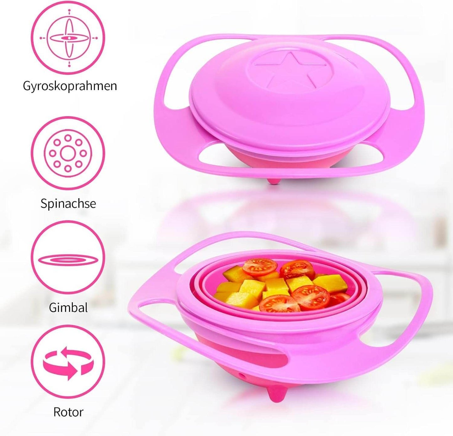 Non Spill Toddler Gyro Bowl