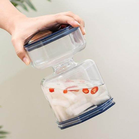 Pickle Jar With Flip Strainer