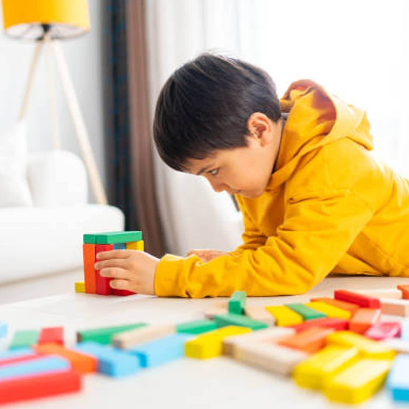 Wooden Stacking Tumbling Tower Blocks (Colourful)