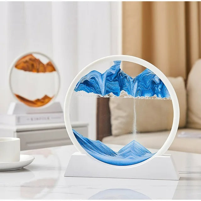 Moving Sand Art 3D Seascape Relaxing Display (Large)(25.5cm)
