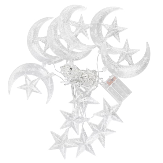 Star On Moon City Battery Operated String Lights (20L)(3M)(Yellow)