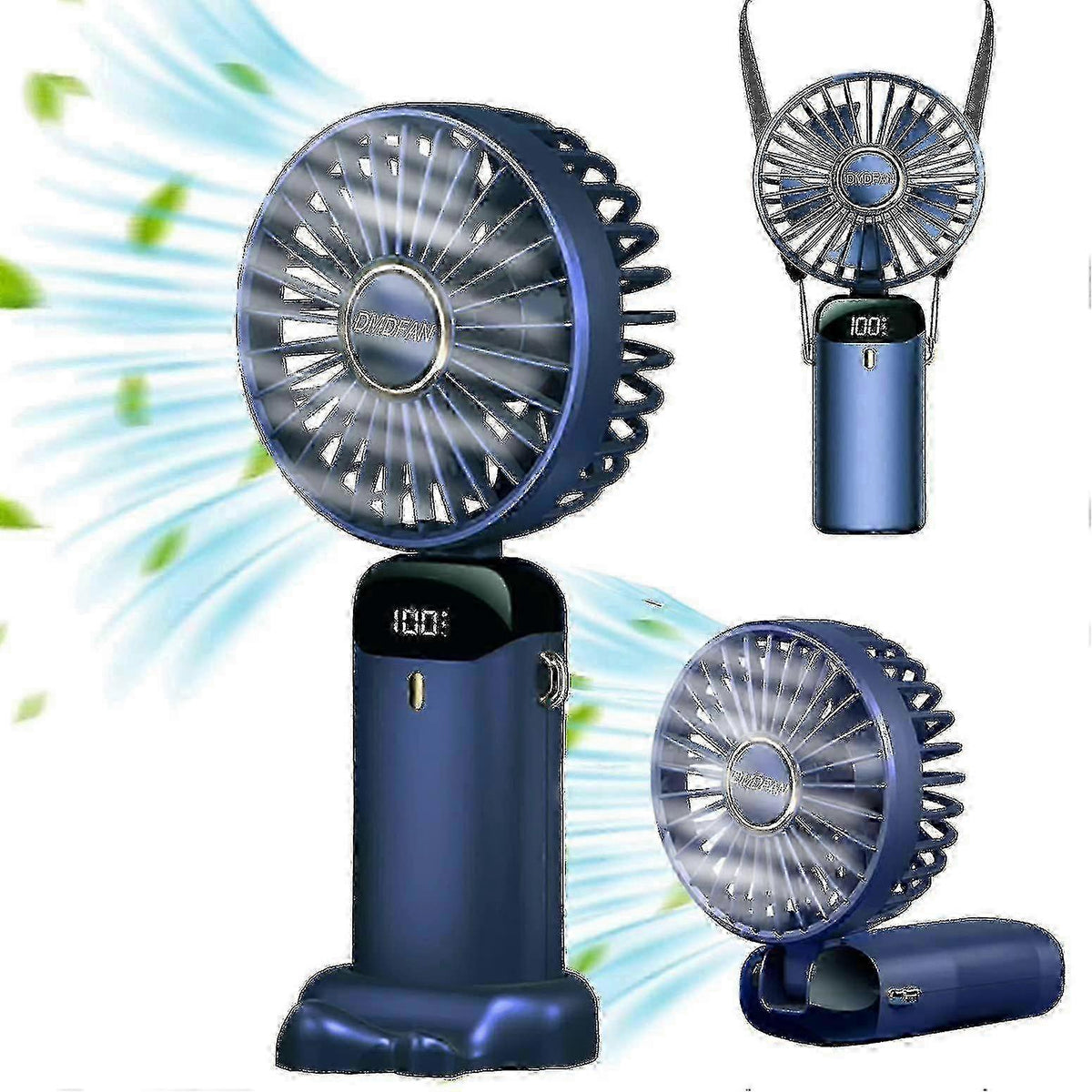 Mini Portable Fan USB Rechargeable With Digital Display