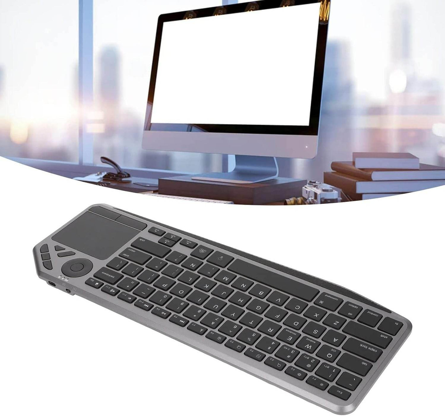 Wireless Touch TV Keyboard with Easy Media Control and Touchpad