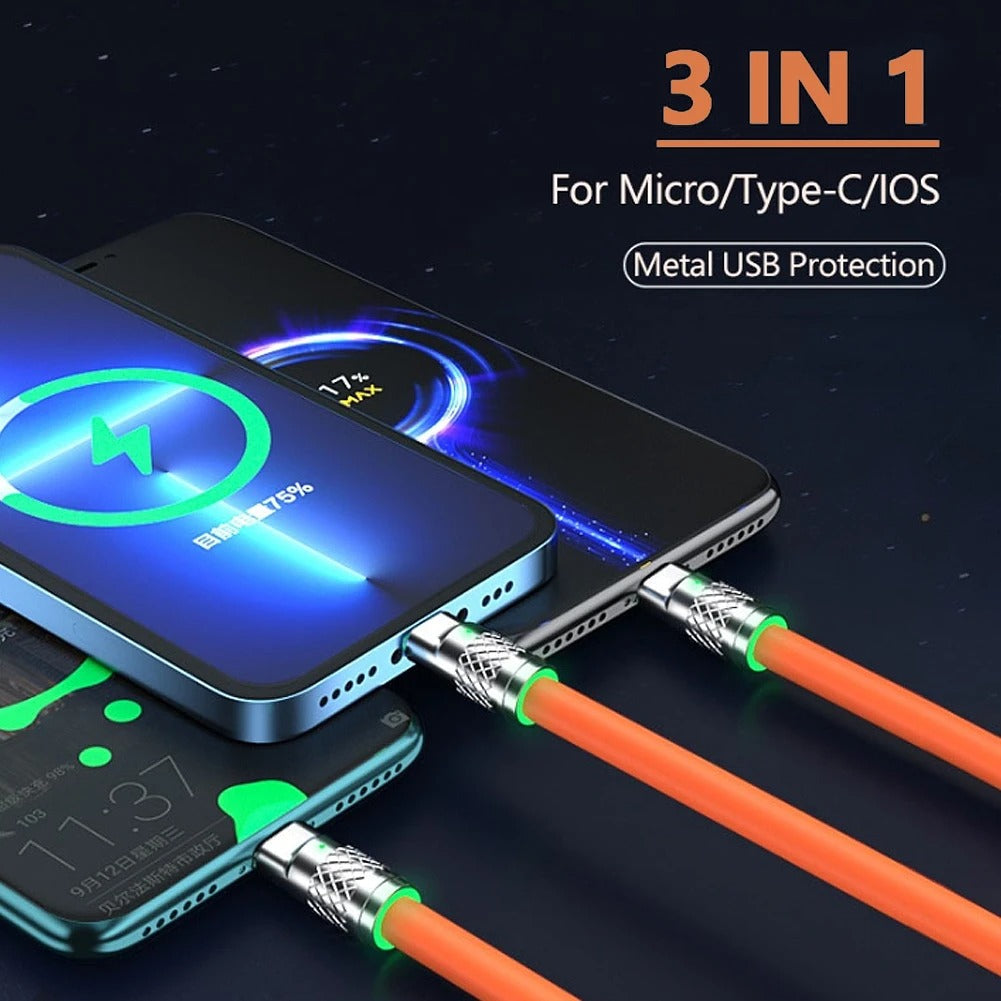 3in1 Zinc Alloy Charging Cable