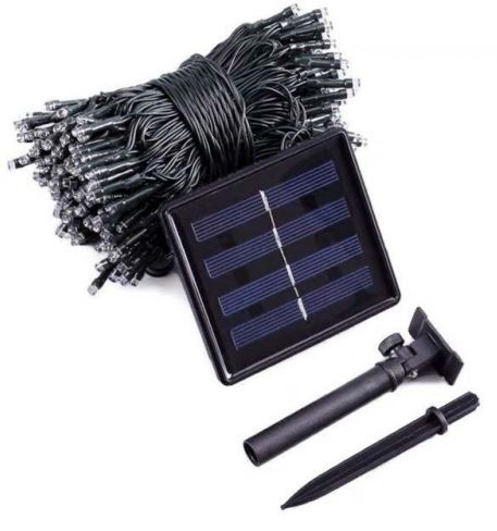 Solar Christmas Fairy Lights (100L)(12M)(White)