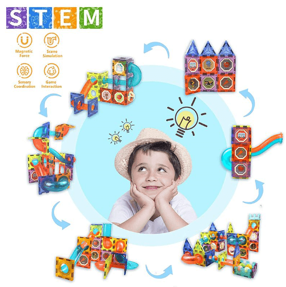 Magnetic Building Blocks (168 pcs)