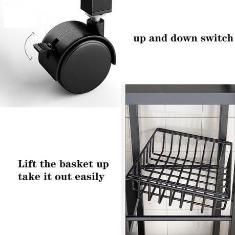 Multifunctional Storage Rack With Wheels