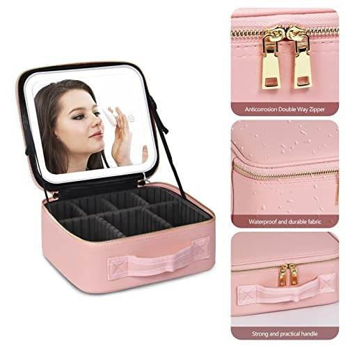 Lighted Makeup Case with Mirror