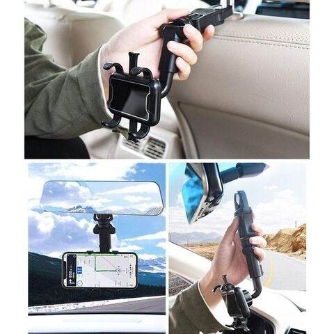 360 Degree Rearview Car Mobile Holder - DMC Wholesale