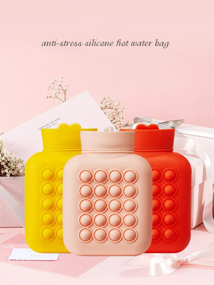 Hot And Cold Compress Water Bottle Pop-It Bag (500ml)(Yellow)