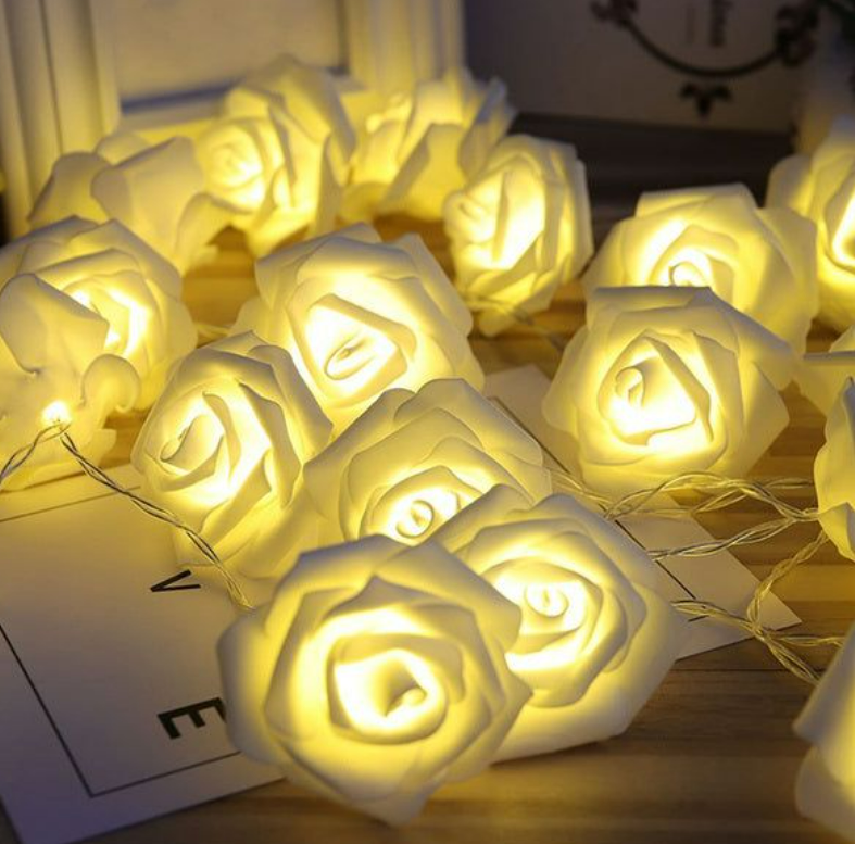 Decorative Soft Rose Flower LED String Light