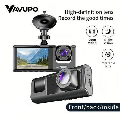 3 Channel 1080p Mini Vehicle Dash Cam
