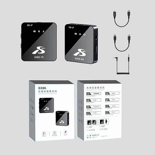 SX85 Wireless Microphone for iPhone & Type C/Camera/PC