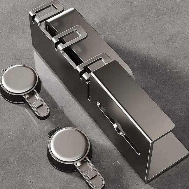 Tissue Box Wall-Mounted Bathroom Organiser (3 Compartment)