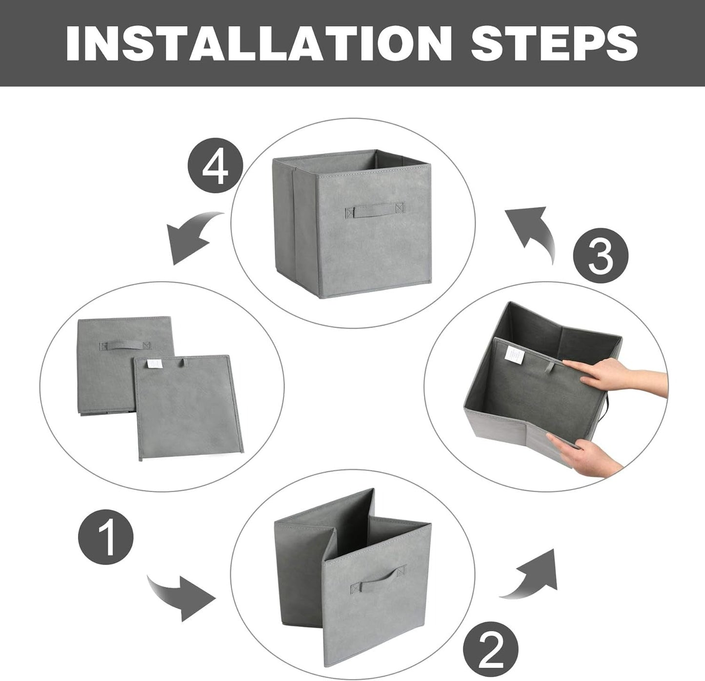 Foldable Cube Storage Bin (Each)