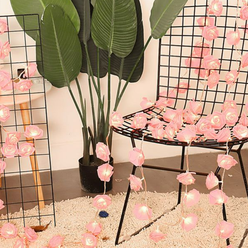 Decorative Soft Rose Flower LED String Light