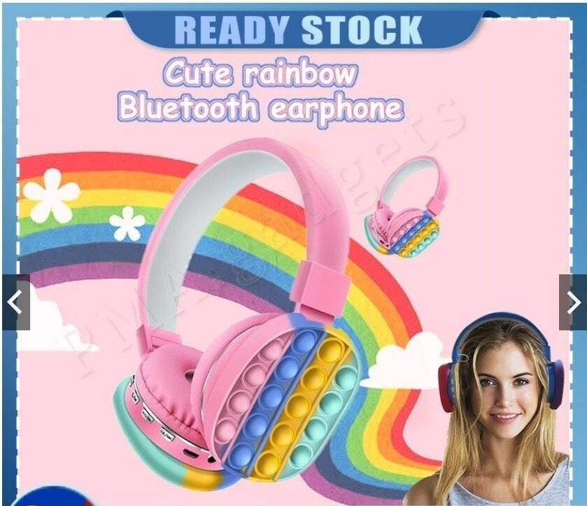 Bluetooth Pop It Headphones (Pink)