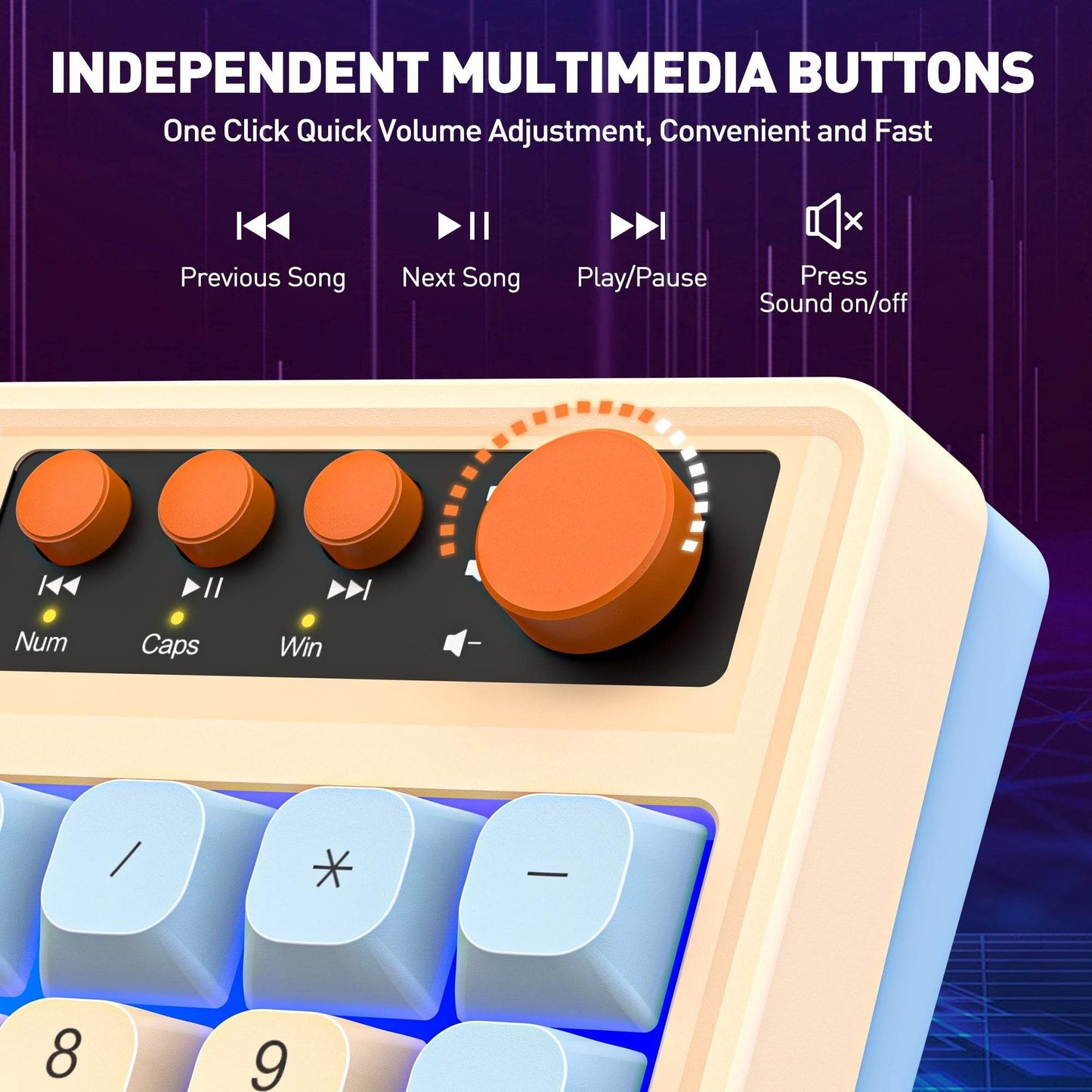 Music Adjusting Wired Keyboard
