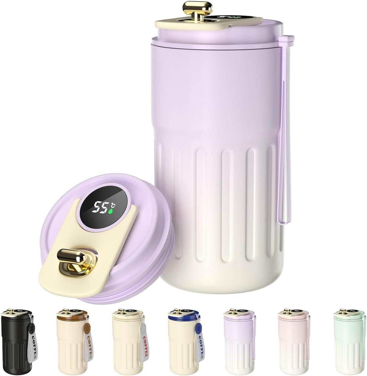 Smart Temperature Insulated Travel Coffee Mug (450ml)