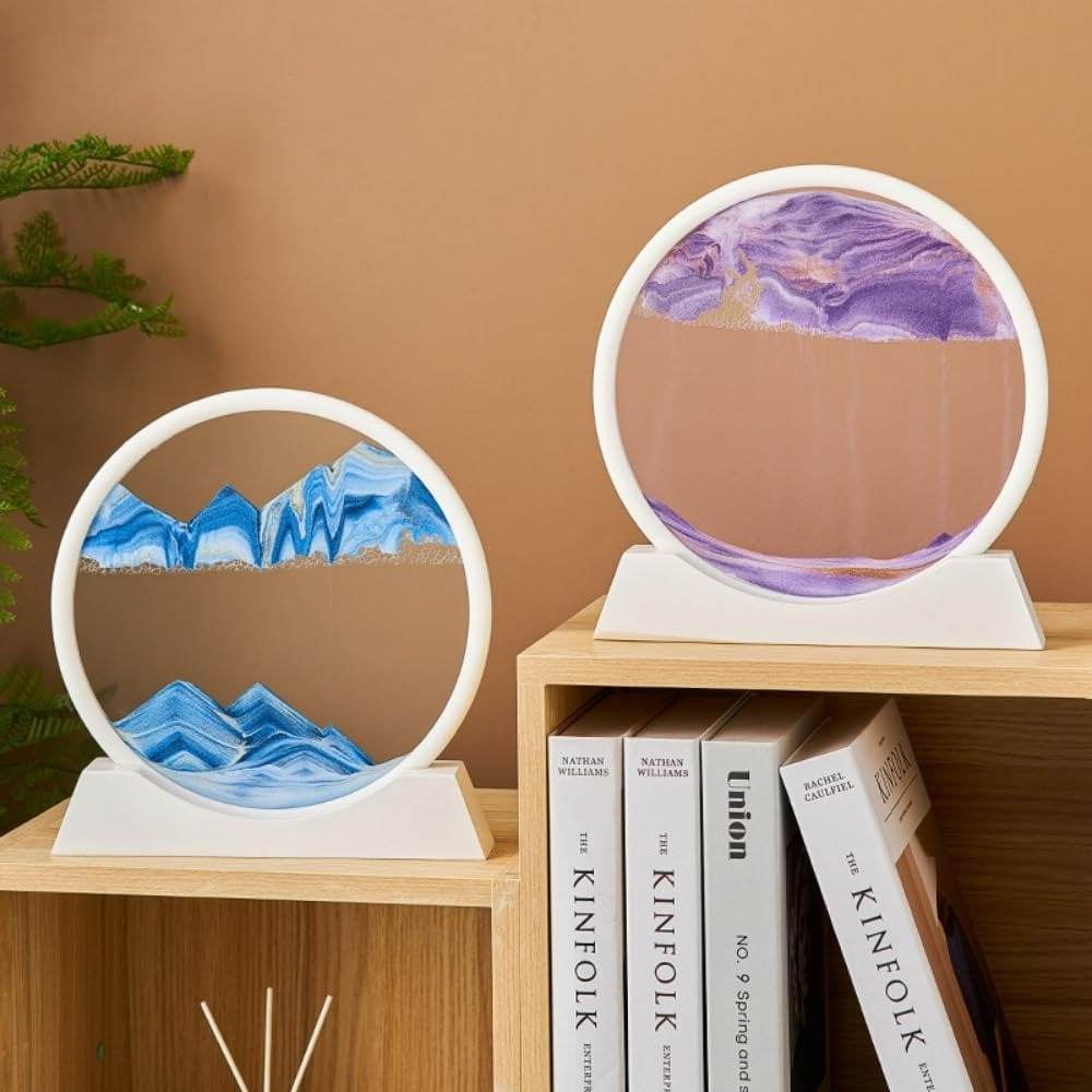 Moving Sand Art 3D Seascape Relaxing Display (Small)(17.5cn)