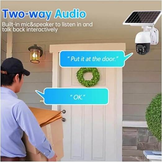Solar Pan Tilt camera (4K)(WIFI)