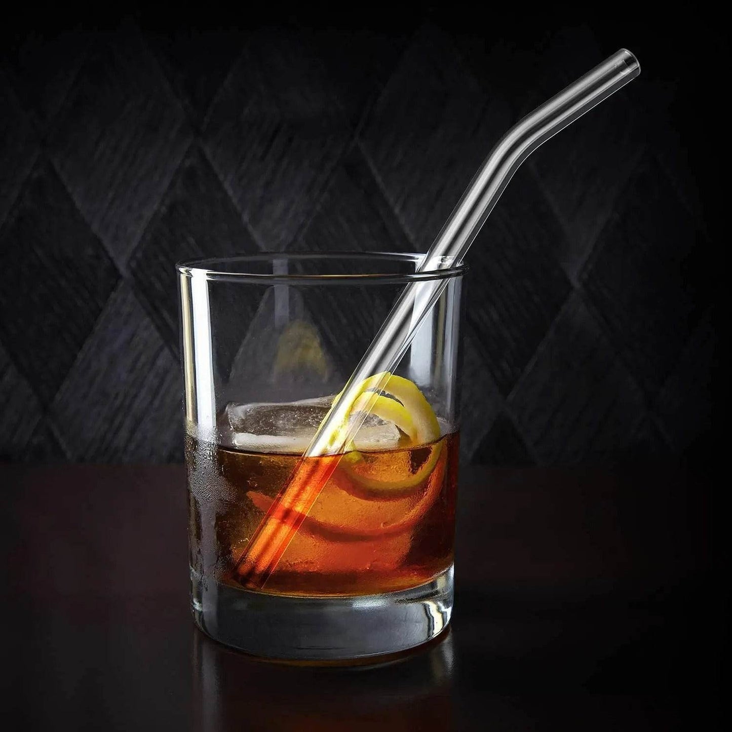 Clear Reusable Glass Straws (4 pcs)