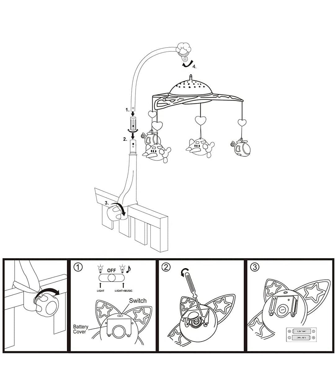 Musical Crib Cot Mobile