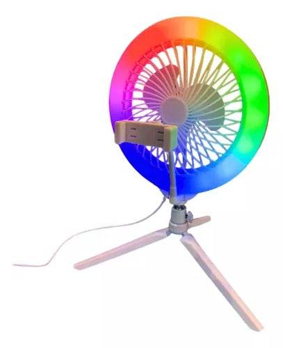 Broadcast Ring Light Fan With Tripod