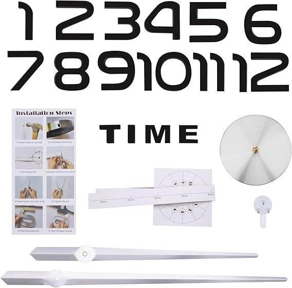 DIY Modern 3D Wall Clock (Glow in the dark)