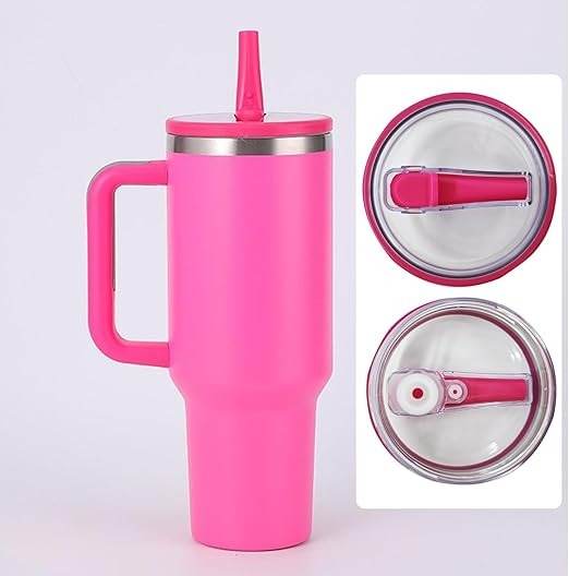 Stainless Steel Vacuum Insulated Tumbler with Lid and Straw (1200ml)