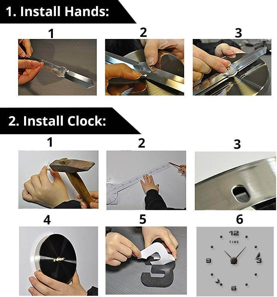 DIY Modern Bird 3D Wall Clock (Gold)(80-90cm)
