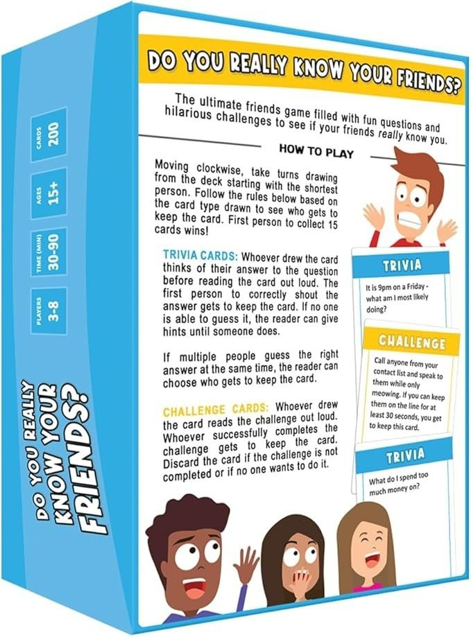 Do You Really Know Your Friends Card Game