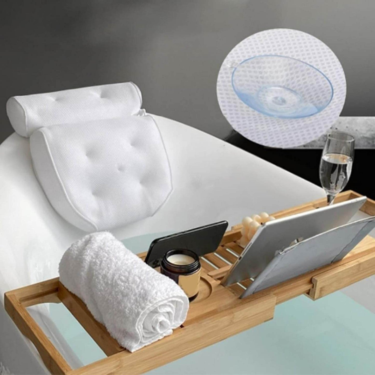 3D Mesh Soft Bathtub Pillow