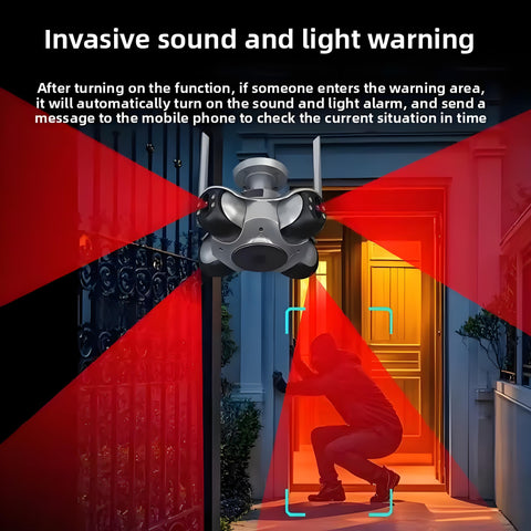 4 Lens WiFi Surveillance Security Tracking Cam