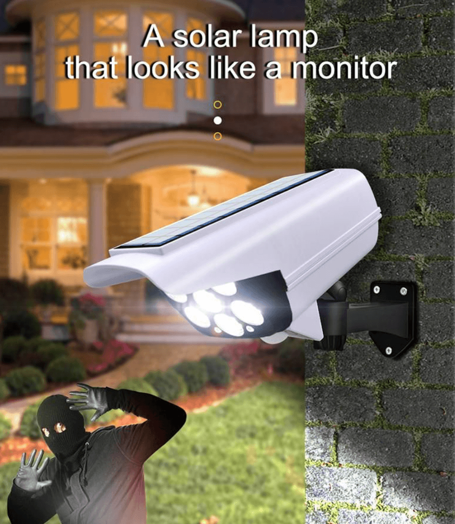 Outdoor Solar Sensor Dummy Camera Light
