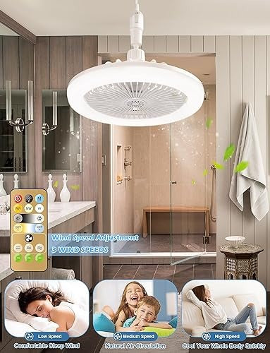 Enclosed Ceiling Fan With Light And Remote