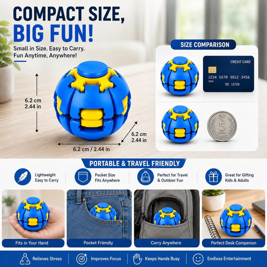 Press-Launch Spinning Top Ball Toy Set