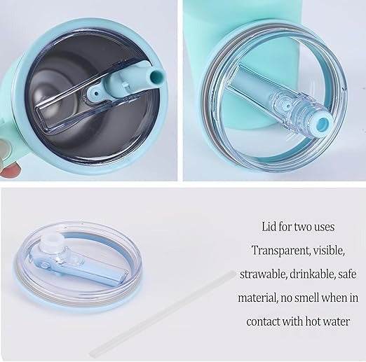 Stainless Steel Vacuum Insulated Tumbler with Lid and Straw (1200ml)