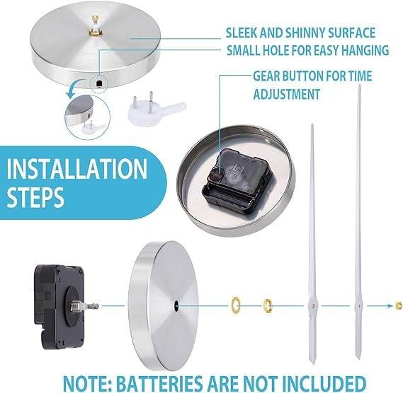 DIY Modern 3D Wall Clock (Glow in the dark)