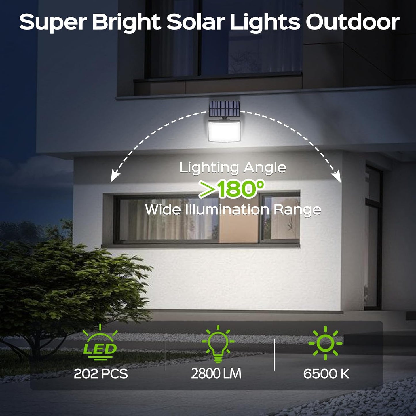 Solar Powered Security Flood Light