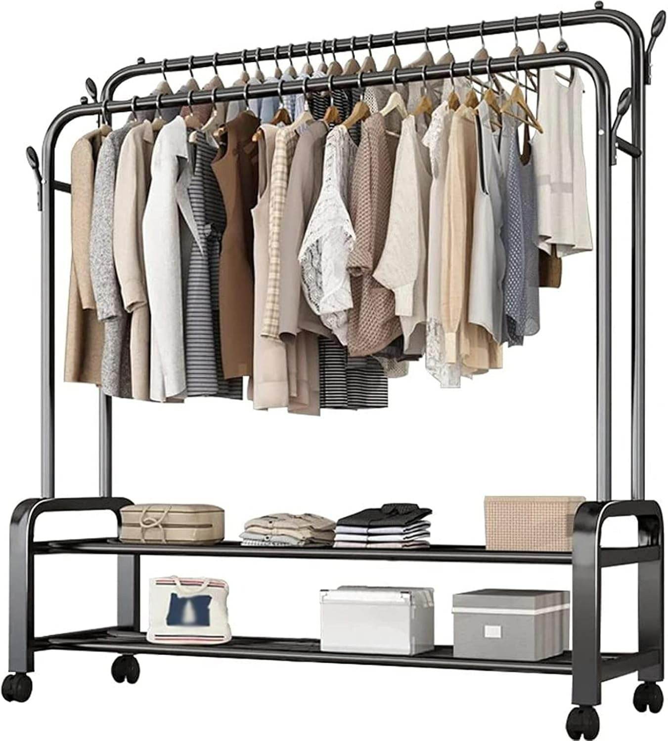 Clothing Garment Rack With Wheels