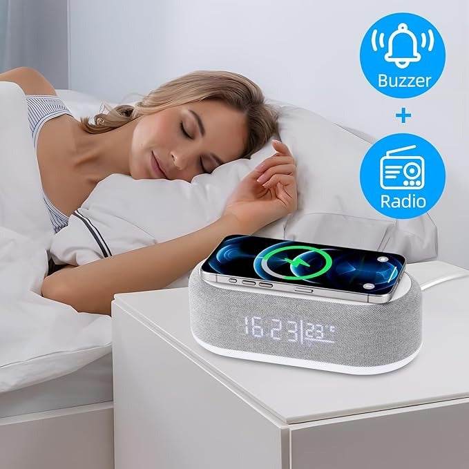 Multifunctional Wireless Charging Digital Clock