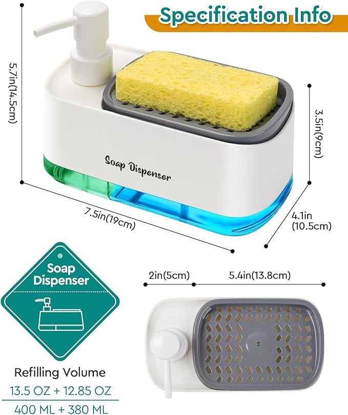 Dual-Pump Kitchen Sink Soap Dispenser