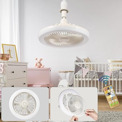 Enclosed Ceiling Fan With Light And Remote