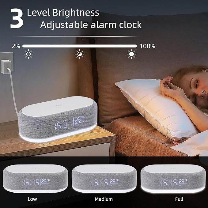 Multifunctional Wireless Charging Digital Clock