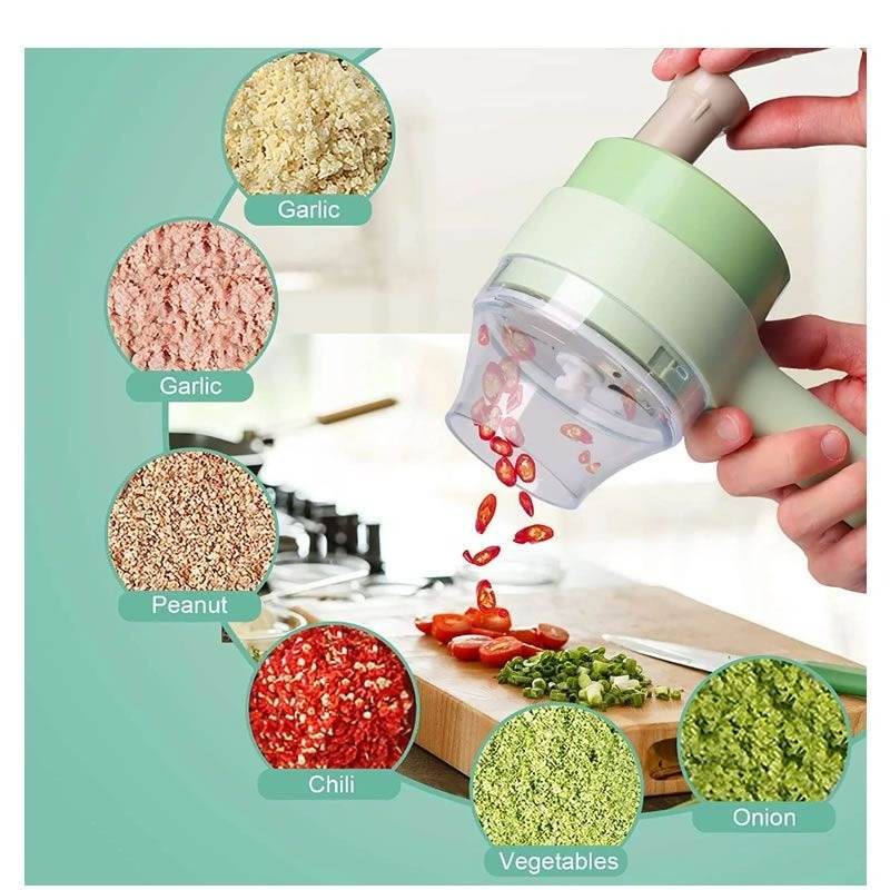 4in1 Electric Handheld Vegetable Cutter